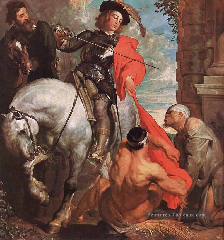 St Martin divisant son manteau baroque peintre de cour Anthony van Dyck Peintures à l'huile